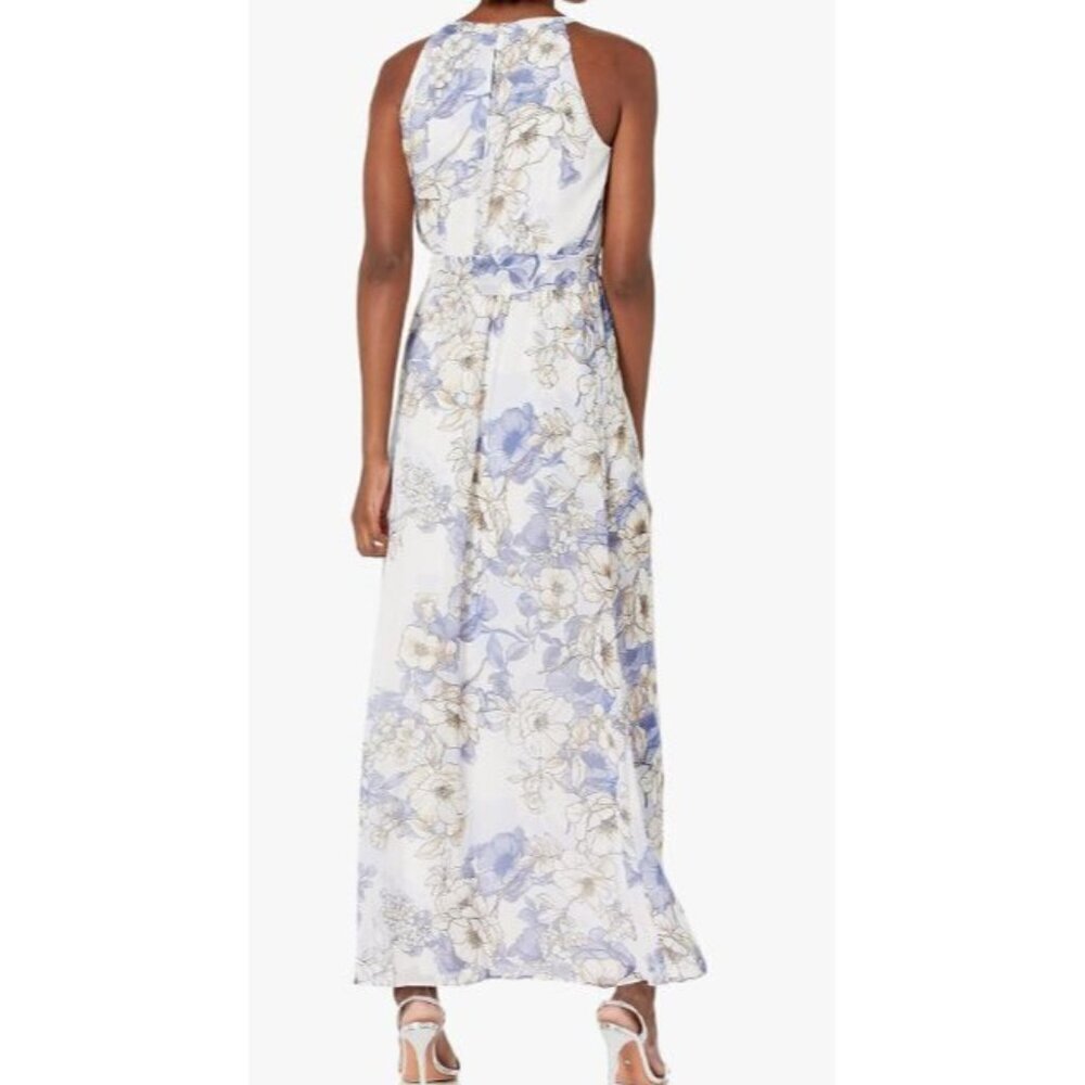 Nine West Pleated Bodice with Shirring Maxi Dress Women Size 10 NWT Sleeveless - Picture 2 of 11